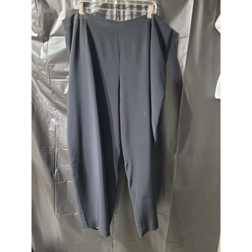 Talbots Dress Pants Women Size 22 Black Side Button/zip Straight Leg
